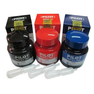 หมึก หมึกเติม หมึกเติมปากกาไวท์บอร์ด 30 ซีซี. ไพล็อต ( PILOT) : น้ำเงิน แดง และ ดำ