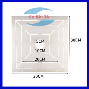 Dụng cụ lấy dấu và thước đo cắt gạch ốp lát cống thoát nước nhà vệ sinh bằng inox tiện dụng