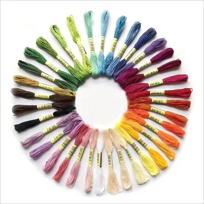 เซ็ตไหมปักครอสติช 36/136 สี ด้ายเย็บปักถักร้อยผ้าฝ้าย ด้ายปักผ้าคุณภาพสูง สำหรับงานฝีมือ DIY รองรับเก็บเงินปลายทาง