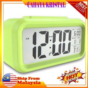 Digital LCD Snooze Electronic Alarm Clock with LED Backlight Light Control Creative Digital Smart Temperature