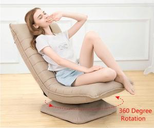 Relaxing Folding Sofa 360 Degree Rotation Modern Design Floor Sofa Bed 5 Position Adjustable Sofa Furniture Living Room Reclining Moon Chair