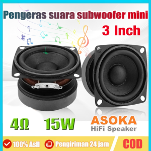 15/25W 4Ω Mini Subwoofer Speaker High Power HIFI Low Bass 3 in Magnet Tebal Karet Besar 3 Inch/ 5.25 inch