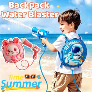 Children Backpack Water Gun Toy Kids Cartoon Water Blaster Pull Press Spray Summer Toys 2000ML