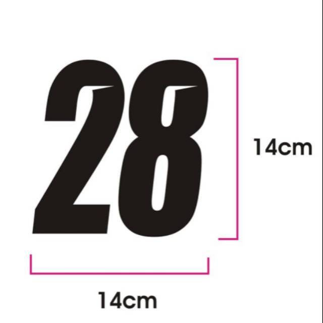 Cutting Sticker Model Angka 28 Sticker Cutting Sticker Mobil | Lazada ...
