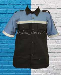 Baju safety pendek kombinasi /seragam kerja/kemeja proyek atasan lengan pendek