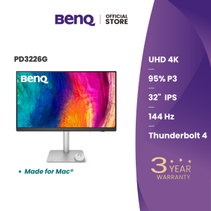 BenQ PD3226G 31.5นิ้ว 4K 144Hz IPS 95% P3 Thunderbolt 4 90W Mac-Ready Designer Monitor (จอคอมงานกราฟฟิค)