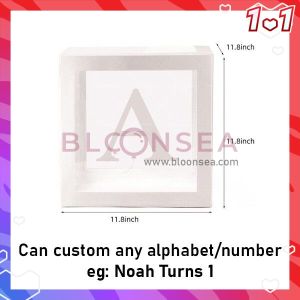 Love Boxes Balloon With Letter Transparent Box Blocks Shower Gender Reveal Birthday Proposal Balloon Garland Arch Surprise