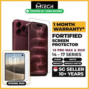 MTech for iPhone Duo 18 Pro Max Screen Protector 17 16 16e 17e 15 14 Air Full Cover Tempered Glass Clear Matte