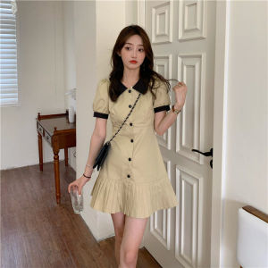 Missliu ชุดเดรสหางปลาสไตล์ Hepburn แฟชั่นผู้หญิงกระโปรงจีบคอปกเอวดีไซน์ใหม่ปี2025