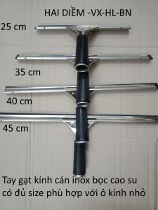 Tay gạt kínhcào nước inox 304 cao cấp cán bọc silicon lưỡi cao su siêu bềnlắp đươc dụng cụ có sẵn để thao tác trên cao