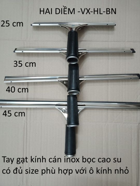 Tay gạt kính,cào nước inox 304 cao cấp cán bọc silicon lưỡi cao su siêu ...