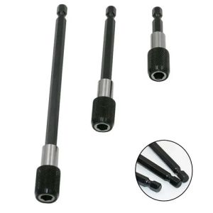 Bộ 3 Đầu Chuyển Đổi Chuôi Lục Giác 1/4 Mở Rộng Nối Dài 60-100-150mm Thay Đổi Mũi Khoan Tháo Lắp Nhanh