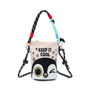 New cartoon print crossbody bucket bag versatile portable suitable for rest and outdoor use large-capacity phone bag for women children