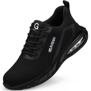 Air Cushion Men Safety Shoes Breathable Lightweight Men Work Shoes Steel Toe Anti-smash Work Sneakers Boots Protective Shoes