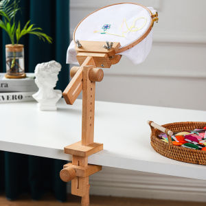Tabletop Embroidery Hoop Holder Wooden Frame Cross Stitch Rack Stand