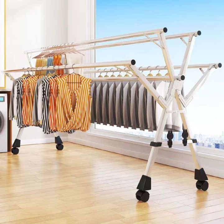 Foldable Clothes Drying Rack Sampayan Stainless Garment Hanging Clothes 