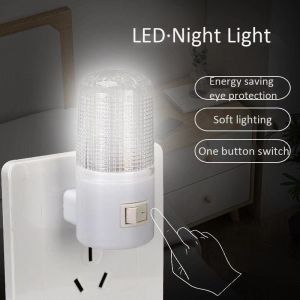 Box-packed LED Wall Mounting Bedroom Home Living Room Night Lamp Light Plug Lighting Bulb AC 3W