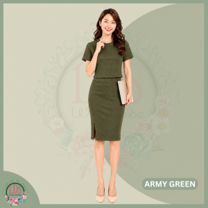 LDS - Bianca Coordinate Terno - Plain Colors Blouse & Skirt (Regular Size & Plus Size Body Frame)