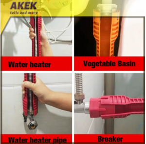 Multifunctional Water Double End Wrench Basin Bottom Pliers Sleeve Bathroom Faucet Sink Installation and Maintenance Tool 9102