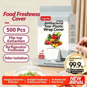 500PCS Disposable Elastic Food Covers Fresh Lids Plastic Wrap Bag Shower Cap Fresh Keeping Bag