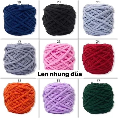 Len nhung đũa len bông sữa cuộn 50gram