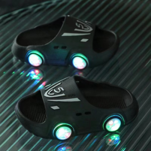 Kids Sandals Baby Shoes Childrens Slippers Boys Anti-slip Crocs Slippers LED Light Cartoon Car Cool