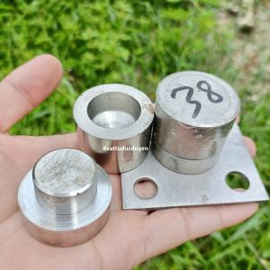 Bản lề cối xoay chịu lực - Ø38mm - Chất liệu Inox 304 - (Bộ 2 cái) 1 cối trên + 1 cối dưới có bi kèm đế #vattuducduyen