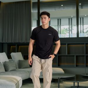 Kale Axelo T-shirt Basic Organic Cotton 24s Asian Fit | Black