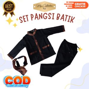 Baju Seragam Pangsi Anak Baju Silat Anak TK Usia 4-15 Tahun Gratis Iket Kepala