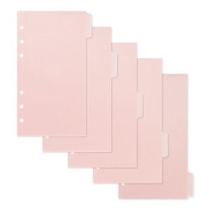 SFHDF 5pcs PP Binder Folders Inner Page 6 Hole A6/A7 Idol Photo Card Holder Removable Transparent Loose Leaf Inside Paper Stationery