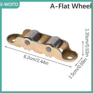 【E-WOITD】 80 loại phẳng rãnh Đôi bánh xe kim loại cửa trượt cửa sổ ròng rọc hỗ trợ dưới trượt con lăn theo dõi phụ kiện phần cứng