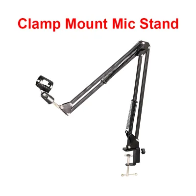 Microphone Stand (35A) Clamp Mount Mic Stand With Foldable Mic Holder Table Clip Holder | Music Accessories Murah 配件