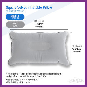 Inflatable Portable Travel Camping Air Pillow Sleep Nap Air Cushion Head Rest Air Bed Travel pillows Tilam Bantal Tidur Angin 矩形充气旅行枕头
