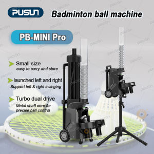 PUSUN Badminton ball machine PB-MINI Pro Portable badminton launcher badminton training with App controlBadminton trainer for indoors/outdoors