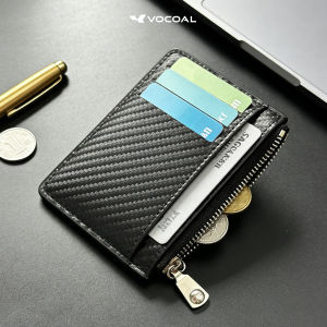 VOCOAL Men Women Short Wallet Multi-Functional Wallet Ultra-Thin PU Soft Leather Card Purse Wallet Multi-Card Position ID Credit Cards Holders Business Bag Zipper Card Holder