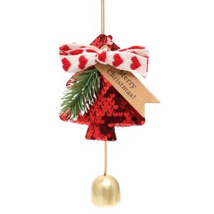 ETUALE Creative Christmas Tree Hanging Ornament Plush Christmas Tree Soft Xmas Decor Bell Pendant for Xmas Tree DIY Christmas Tree Decoration Christmas Ornament