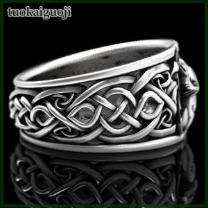 tuokaiguoji แหวนจิ้งจอกเก้าหางวินเทจสำหรับผู้หญิงผู้ชายแหวนอินเทรนด์เครื่องประดับของขวัญปรับได้