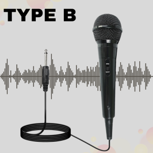 Mikrofon Dinamik Berwayar/Dynamic Wired Handheld Microphone Mic With Cable For Karaoke Speech Events