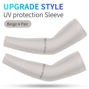 WEST BIKING Summer Ice Silk Arm Sleeves UV Protection Outdoor Sport Arm Cover Breathable Sunscreen Basketball Cycling Arm Sleeves