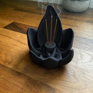 ERMENLED Floral Lotus Incense Burner Petal Structure Creative Incense Cone Holder Freestanding Decorative Incense Holder Home Fragrance