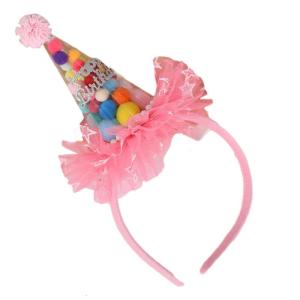 Festival Party Headwear Birthday Hat Headband Kids Hairband Lovely Pointed Hat Universal Party Cap Photoshoots Props Hat