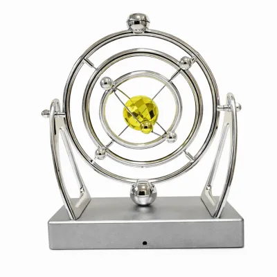 LARSC Battery Powered Celestial Orbit Pendulum 3D Space Model ic Balance Art Desk Decor Desk Toy Creative Perpetual Motion Machine Home Office