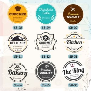 Paket Label Desain Kekinian untuk Merek Makanan - Warna Pastel/Cacao - 100 Buah