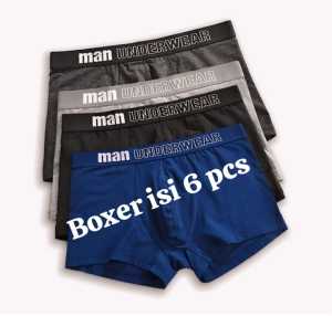 Paket 6 pcs Celana Dalam Boxer Laki-laki  Grosir