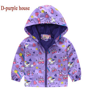 Rolanko Childrens Coat Fashion Car Printing Hooded Windbreaker Jacket Students Waterproof Zip Cute Dust Coat 2-7 Years2026