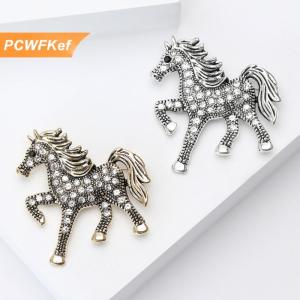 【PCWFKef】 Tòa án cổ điển phong cách men phi nước Đại Chiến tranh Ngựa trâm cài pins cho phụ nữ quần áo phụ kiện người đàn ông thời trang phù hợp với ve áo Corsage