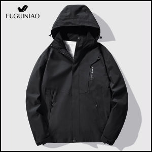 FUGUINIAO 2023 New Trend Windproof Hiking Camping Waterproof Casual Men Jacket Thin Trekking Loose Outdoor Male Jackets Windbreaker