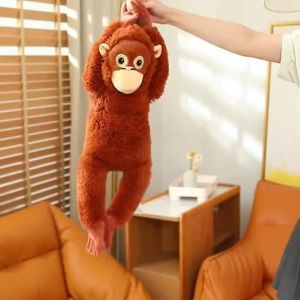 FCJOJO CASTLE 60cm Simulation Monkey Doll Kawaii Gorilla Plush Toys Long Arm Monkey Doll Toys Cartoon Animal Pillow Girls Creative Birthday Gift Baby Toys Monkey Doll