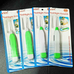 Paket Tunggal LED Flashlight Earpick dengan Baterai - Penjernih Kuping Warna-Warni