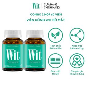[Tặng 15v] Combo 2 Hộp 60v - Viên Uống Bổ Mắt WIT Ecogreen Hỗ Trợ Bảo Vệ Mắt Trước Ánh Sáng Xanh